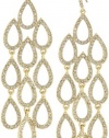 ABS By Allen Schwartz Pave Beach Gold-Tone Pave Chandelier Earrings
