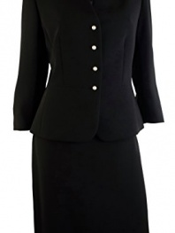 Tahari by ASL Women's Pearl-Detailed Skirt-Blazer Suit