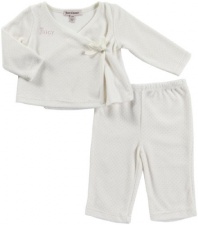 Juicy Couture Baby Girls' Velour Crossbody Top and Pants Set (Baby) - Ange - 3-6 Months