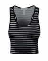 FPT Womens Basic Striped Crop Tank Top