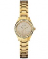 GUESS Women's U0230L2 Petite Sporty Radiance Gold-Tone Crystal Watch