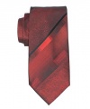 John Ashford Men's Red & Black Stripe Silk Tie Necktie