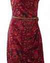 Ralph Lauren Women's Petite Cap-Sleeve Floral-Print Belted Dress