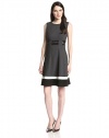 Calvin Klein Women's Sleeveless Belted Color-Block Dress