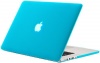 Kuzy - AQUA BLUE Rubberized Hard Case Cover for Apple MacBook Pro 15.4 with Retina Display Model: A1398 (NEWEST VERSION) 15-Inch - AQUA BLUE