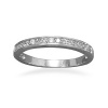 CleverEve 2014 Designer Series 2.0mm Sterling Silver Thin Band Pave CZ Eternity Ring (Sz 4 to 10)