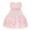 Kids Dream Baby Girls Pink Taffeta Flowers Sleeveless Easter Dress 3-24M