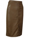 Charter Club Women's Zip Pocket Faux Leather Pencil Skirt