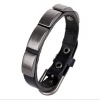 Leather Wrap Bracelet Metal Chunky Mens And Boys Adjustable Length Steel Punk Fashion Style