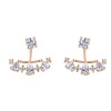 Snowman Lee Christmas Gift Snow Diamond Stone Glints 18k Rose Gold Plated Stud Earrings