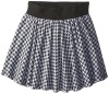 Beautees Little Girls' Houndstooth Skirt, Black, 4