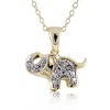 VALENTINES DAY SPECIAL Sterling Silver Genuine Diamond Accent Elephant Pendant Necklace, 18