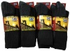 6 Pairs of Men's heavy Duty Steel Toe Work Sock, excell brand, Size 10-13