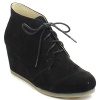 CHASE & CHLOE SPENCER-1 Women's Lace Up Chukka Wedge Ankle Booties