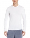 Calvin Klein Men's Micro Modal Long Sleeve Crew Neck Pajama Top, White, Large
