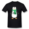 HLCGQTX Men's O-neck Penguin T Shirt Black