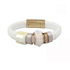 Fariishta Jewelry women's Fashion Diamond Accented Magnetic buckle Leather Wrap Bracelet