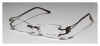 Judith Leiber 1583 Womens/Ladies Designer Rimless Titanium Eyeglasses/Eyeglass Frame (53-16-134, Brown)