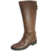 Enzo Angiolini Womens Saevon Leather Harness Boot, Dark Natural, US 11.5