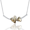 OsianaDouble HeartsPendant Crystal Fashion Women's Necklace With Swarovski Elements 18