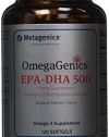 Metagenics OmegaGenics EPA-DHA 500 Dietary Supplement, Lemon, 120 Count