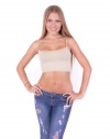 Basic Mini Cami Without Cup Stretch Solid Spaghetti Straps Bandeau Top One Size