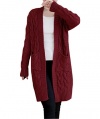 NUTEXROL Women's Open Front Long Sleeve Knit Think Cardigan Chunky Sweater
