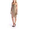 Sue Wong Womens Strapless Embellished Cocktail Dress Beige 0