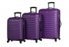 Lucas ABS Hard Case 3 Piece Rolling Suitcase Sets With Spinner Wheels (One Size, Purple)