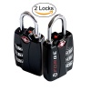 2 Pack【Open Alert】Indicator★Best TSA Approved Luggage Locks★4 Colors★3 Digit Combination★Theft Protection★Lifetime Warranty on our Durable Heavy Duty Travel Baggage Lock, Padlock and Suitcase Lock