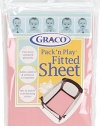 Graco Pack 'n Play Playard Sheet, Pink