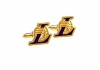 Fancy Logo Upscale Nba Lakers Team Logo Shape Epoxy Color Titanium Steel Cufflinks