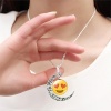 Double Heart Love 18k White Gold Plated Chain Necklace Jewelry for Women