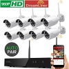 [Dream Liner WiFi Booster] xmartO WOS1388 8 Channel 960p HD Wireless Security Camera System with 8 HD Outdoor Wireless IP Cameras (Auto-Pair, Built-in Router, 1.3MP Camera, No HDD)