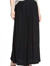 Eileen Fisher Sheer Silk Jersey Full Length Maxi Skirt Black (L)