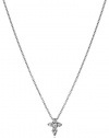 Roberto Coin Tiny Treasures 18k White Gold Diamond Baby Cross Pendant Necklace (1/10cttw, G-H Color, SI1 Clarity), 16 + 2 Extender