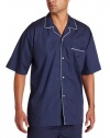 Nautica Men's Woven Dotted Pajama Shirt