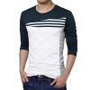 Allegra K Men Color Block Stripes T-Shirt