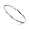 Hoops & Loops Sterling Silver Polished Flex Bangle Bracelet