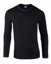 Gildan Adult Softstyle Long-Sleeve T-Shirt - Black - XL