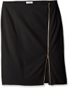Calvin Klein Women's Pencil Skirt W/ Assymetrical Zip