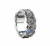 DAVID YURMAN STERLING SILVER WOVEN KNOT 10 mm WIDE BAND RING NEW ORIGINAL POUCH SIZE 10
