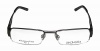 Ad.lib 3102 Mens/Womens Rectangular Half-rim Titanium Eyeglasses/Glasses (51-18-140, Gray / Dark Green)