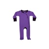 Cat & Dogma - Certified Organic Infant/Baby Clothes Lavender/Eggplant Footie (12-18 Months)