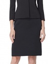 Tahari by Arthur S. Levine Women's Missy Faille Skirt Suit with Beaded neck Black