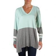 Vince Camuto Womens Asymmetric V-Neck Pullover Sweater
