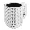 DIY Brick Mug Building Blocks Creative Coffee Cup Block Puzzle Mug (Metallic Silver)
