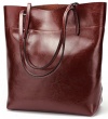 QZUnique Women's Genuine Leather Fashion Simple Style Purse Shoulder Bag