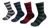 Kirkland Ladies' Trail Socks Pack of 4 Merino Wool Shoe Size 4-10 Black