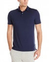 Derek Rose Men's Basel Denim Micromodal Short Sleeve Polo Shirt